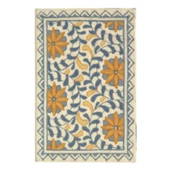 Safavieh Reyna Collection Hand-Hooked Floral Wool Rug 11 Safavieh Reyna Collection Hand-Hooked Floral Wool Rug -Safavieh Furniture GUEST 00b4d358 e56f 49ad 8ed7 7000cfb094a7
