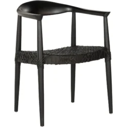 Safavieh Bandelier Black Arm Chair in Reclaimed Teak