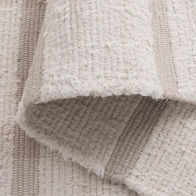 Safavieh Montauk MTK322 Hand Woven 6' Round Ivory & Beige Rug 7 Safavieh Montauk MTK322 Hand Woven 6' Round Ivory & Beige Rug - Image 5