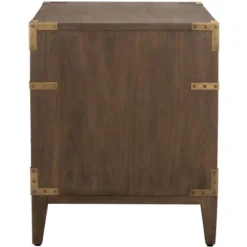Safavieh Nisha 1-Drawer Wood Nightstand in Brown - SFV7707 -Safavieh Furniture GUEST 03098a68 cd06 4dcf 8d47 0186d0b2f10f