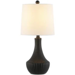 Safavieh Herleva 19.5" Black Ceramic Modern Table Lamp