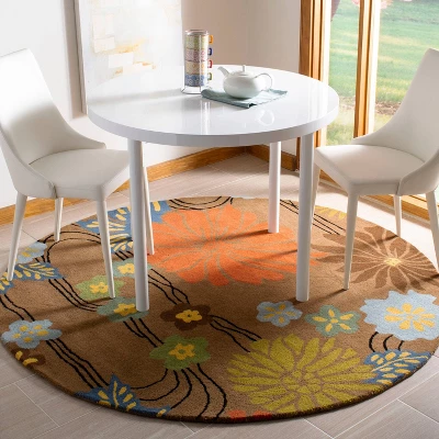 Safavieh Oakland Brown/Multi 6' Round Area Rug 4 Safavieh Oakland Brown/Multi 6' Round Area Rug - Image 2