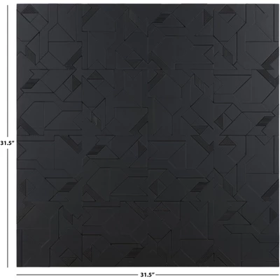 Safavieh Emery 31.5-Inch Modern Geometric Wall Decor in Black 6 Safavieh Emery 31.5-Inch Modern Geometric Wall Decor in Black - Image 4