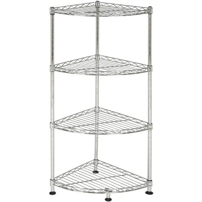 Safavieh Damaris 4-Tier Corner Rack in Sleek Chrome 7 Safavieh Damaris 4-Tier Corner Rack in Sleek Chrome - Image 5