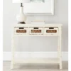 Safavieh Autumn 3-Drawer Console - Vintage Cream Poplar Wood Table -Safavieh Furniture GUEST 066932bd ce6d 4c35 8b2d b23b85373529