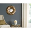 Sunburst Peacock Feather Decorative Wall Mirror Gold - Safavieh -Safavieh Furniture GUEST 07e7bca9 5223 4bf4 9044 47e043af3ec6
