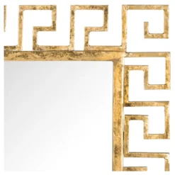 Safavieh Calliope Greek Key Square Decorative Wall Mirror - Antique Gold