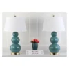 Safavieh Pamela 28" Triple Gourd Ceramic Table Lamp Set in Marine Blue 1 Safavieh Pamela 28" Triple Gourd Ceramic Table Lamp Set in Marine Blue -Safavieh Furniture GUEST 0a0dd753 6b29 4a06 ad04 0e1804a24753