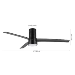 Safavieh Dylas 52-inch LED Light Black Iron Ceiling Fan - CLF1028 -Safavieh Furniture GUEST 0ad621bb ae82 4b35 9d19 31668a07f153