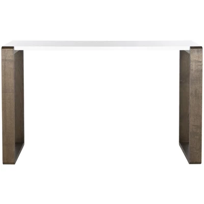 Safavieh Bartholomew Console Table - Contemporary Dark Brown & White 11 Safavieh Bartholomew Console Table - Contemporary Dark Brown & White - Image 9