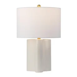 Safavieh Anessa 23-Inch Ceramic Table Lamp - Cream and Brass