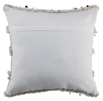 Safavieh Collette Textured Throw Pillow - White 20x20 Geometric Accent 4 Safavieh Collette Textured Throw Pillow - White 20x20 Geometric Accent - Image 2
