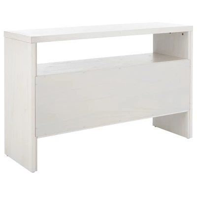 Safavieh Zella 4-Door White Console Table with Geometric Facade 13 Safavieh Zella 4-Door White Console Table with Geometric Facade - Image 11