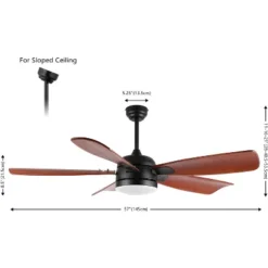 Safavieh Durden 57-Inch LED Light Ceiling Fan with Solid Wood Blades 18 Safavieh Durden 57-Inch LED Light Ceiling Fan with Solid Wood Blades -Safavieh Furniture GUEST 0d8d05af ecee 4b48 ab3d 27a41f5cd6b6
