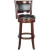 Safavieh Brockway Swivel Bar Stool in Cappuccino with Black PU Leather -Safavieh Furniture GUEST 0db6b68e 5585 4148 aea3 8792a01914be