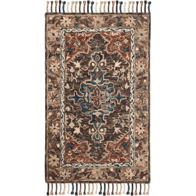 Safavieh Amanda Collection Floral Tufted Wool Area Rug 6 Safavieh Amanda Collection Floral Tufted Wool Area Rug - Image 4