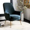 Safavieh Aimee Velvet Arm Chair in Navy with Gold Legs 1 Safavieh Aimee Velvet Arm Chair in Navy with Gold Legs -Safavieh Furniture GUEST 10c93f89 d897 4a36 80ad f61279a32c93