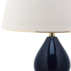 (Set Of 2) 26.5" Jill Double- Gourd Ceramic Lamp Navy (Includes CFL Light Bulb) - Safavieh -Safavieh Furniture GUEST 1161bf6e a15a 4a14 9439 0061de6c05bd