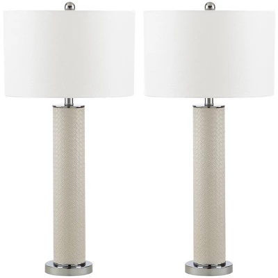 Safavieh Ollie 31.5-Inch Grey Faux Alligator Table Lamps - Set of 2 11 Safavieh Ollie 31.5-Inch Grey Faux Alligator Table Lamps - Set of 2 - Image 9
