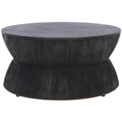Safavieh Alecto Round Coffee Table - Sculptural Hourglass Wood Design -Safavieh Furniture GUEST 13db5543 32ef 4c27 9bcf 727694c2cd1c