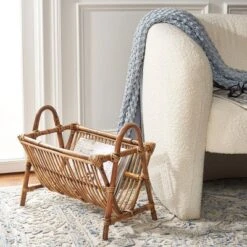 Safavieh Jove Natural Rattan Newspaper Rack