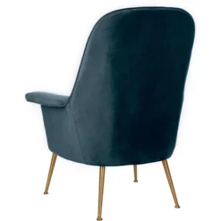 Safavieh Aimee Velvet Arm Chair in Navy with Gold Legs -Safavieh Furniture GUEST 1716f4a2 056c 45c0 b9f7 003b9980fea9