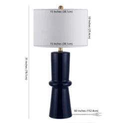 Safavieh Ellaria 31-Inch Navy Blue Ceramic Table Lamps (Set of 2) 9 Safavieh Ellaria 31-Inch Navy Blue Ceramic Table Lamps (Set of 2) -Safavieh Furniture GUEST 1a034a28 0a1a 4f28 8744 c94bc49559b6