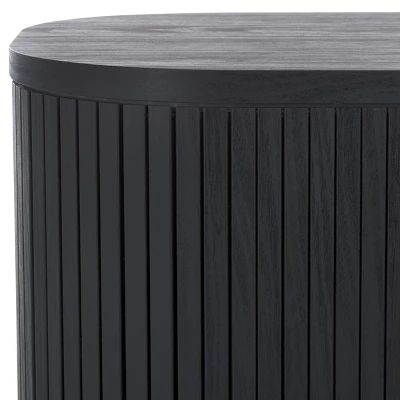 Safavieh Tealla 2-Door Tambour Nightstand in Walnut and Gold 9 Safavieh Tealla 2-Door Tambour Nightstand in Walnut and Gold - Image 7