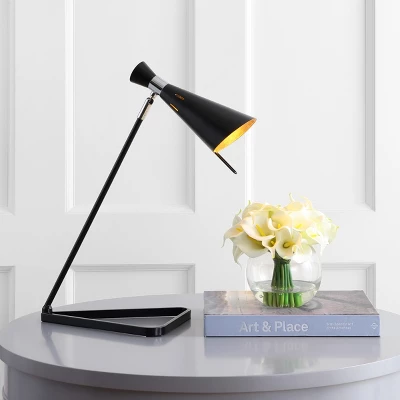 Safavieh Padric 21" Black Iron Modern Table Lamp with Adjustable Head 5 Safavieh Padric 21" Black Iron Modern Table Lamp with Adjustable Head - Image 3