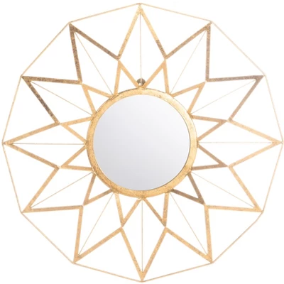 Safavieh Kilburn Contemporary Gold Starburst Wall Mirror 6 Safavieh Kilburn Contemporary Gold Starburst Wall Mirror - Image 4
