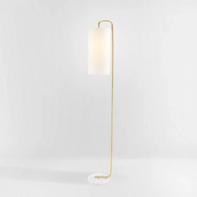 Safavieh Troilus 64-Inch Gold and White Marble Floor Lamp 6 Safavieh Troilus 64-Inch Gold and White Marble Floor Lamp - Image 4