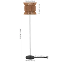 Safavieh Boyer 60-Inch Natural and Black Iron Floor Lamp -Safavieh Furniture GUEST 1d25f99a e1d9 4a6f 8466 34f31792726d