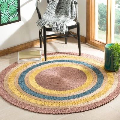 Safavieh Elinor Stripe Woven Hand-Made Jute Rug 4 Safavieh Elinor Stripe Woven Hand-Made Jute Rug - Image 2