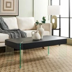 Safavieh Katelyn Contemporary Coffee Table with Transparent Glass Legs