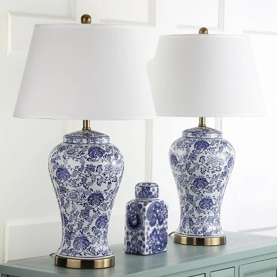 Safavieh Spring Blossom 29-Inch Ceramic Table Lamp Set - LIT4170 3 Safavieh Spring Blossom 29-Inch Ceramic Table Lamp Set - LIT4170