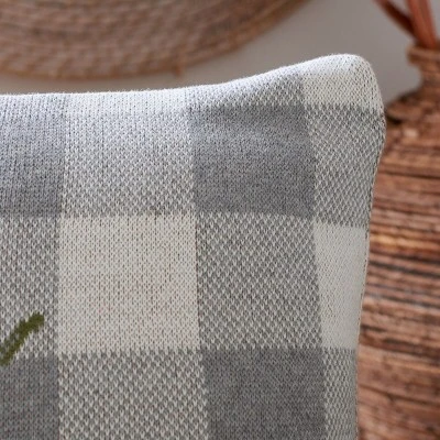 Safavieh Fall Pumpkin Gingham Accent Pillow - 20"x20" 5 Safavieh Fall Pumpkin Gingham Accent Pillow - 20"x20" - Image 3