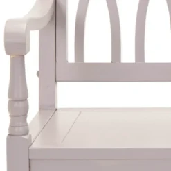 Safavieh Benjamin Bench - Quartz Grey Gothic Wood Bench -Safavieh Furniture GUEST 1f679788 3f99 4dec afac 191e690bb804