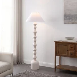 Safavieh Lanie 65.75" White Washed Floor Lamp 8 Safavieh Lanie 65.75" White Washed Floor Lamp -Safavieh Furniture GUEST 1fac8ebb a6af 40c9 b323 8252de4f7661