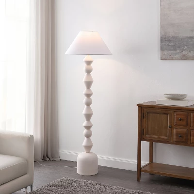 Safavieh Lanie 65.75" White Washed Floor Lamp 5 Safavieh Lanie 65.75" White Washed Floor Lamp - Image 3