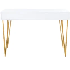 Safavieh Pine Contemporary 2-Drawer Desk with Gold Hairpin Legs -Safavieh Furniture GUEST 1fd2895d fd2e 4303 99be fab21751ed58