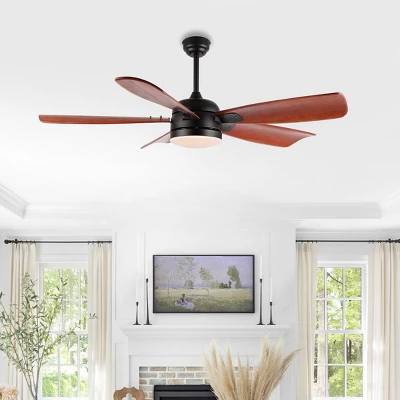 Safavieh Durden 57-Inch LED Light Ceiling Fan with Solid Wood Blades 5 Safavieh Durden 57-Inch LED Light Ceiling Fan with Solid Wood Blades - Image 3