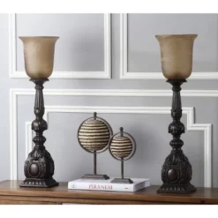 Safavieh Dion Artifact 27.5-Inch Table Lamps - Oil-Rubbed Bronze (Set of 2)