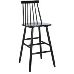 Safavieh Beaufort Black Spindle Back Bar Stools - Set of 2 -Safavieh Furniture GUEST 21833af4 0074 4c1c 8226 fe2783a7a9f5