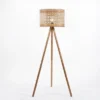 Safavieh Akroyd 63-Inch Natural Wood Tripod Floor Lamp