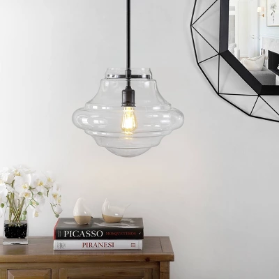 Safavieh Oslen Oil Rubbed Bronze Glass Pendant Light 5 Safavieh Oslen Oil Rubbed Bronze Glass Pendant Light - Image 3