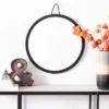 Safavieh Darsey 18.5-Inch Round Wall Mirror in Matte Black 2 Safavieh Darsey 18.5-Inch Round Wall Mirror in Matte Black -Safavieh Furniture GUEST 22f1183e 7dd2 48d9 83e3 f847502883e6