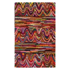 Safavieh Marylou Wave Area Rug - Hand-Tufted Artisan Cotton -Safavieh Furniture GUEST 230b39a0 aba6 44b2 a384 7cc669d37899