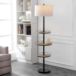 Safavieh Bello 64.5 Inch Modern Floor Lamp - Sleek Black Finish -Safavieh Furniture GUEST 23ddb05e 5463 4430 831e 09f8c73ece54