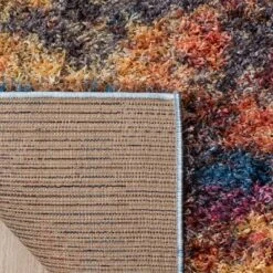 Safavieh Greta Shag Rust & Blue Tree Loomed Area Rug, 5'1" x 7'6" -Safavieh Furniture GUEST 23ed7a99 ee01 498a a9ce 2293dbfc44f8