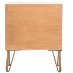 Safavieh Solene 1 Drawer Nightstand in Natural Wood & Brass -Safavieh Furniture GUEST 24602900 3cff 40e0 af7f 44ead132a6a1